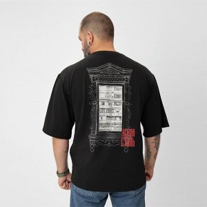 Футболка мужская MIST «Русский стиль», черный.