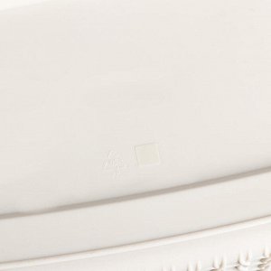Контейнер для стирального порошка «Вязание», 6 л, цвет белый ротанг