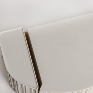 IDEA Органайзер «Вязание», с ящиком, цвет белый ротанг