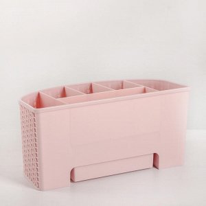 Органайзер IDEA «Вязание», с ящиком, цвет чайная роза