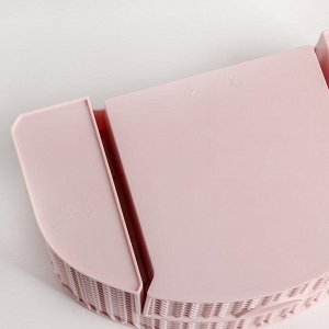 Органайзер IDEA «Вязание», с ящиком, цвет чайная роза