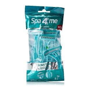 Станок одноразовый женский 2 лезвия + 5 шт бритв в уп Spa 4 Me