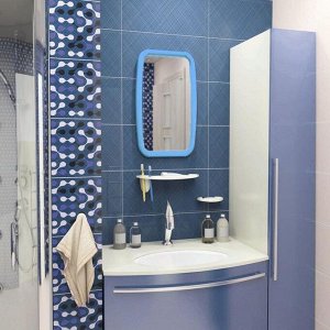 Набор для ванной комнаты Optima, цвет светло-голубой
