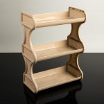Полка навесная 3-х секционная BranQ Nature, 32,4?17?41,7 см, цвет кофейный