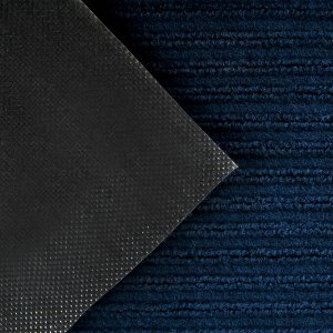 Коврик придверный влаговпитывающий, ребристый, «Стандарт», 60?90 см, цвет синий
