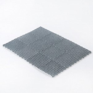 Покрытие ковровое щетинистое «Травка-эконом», 36x48 см, цвет серый