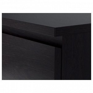 MALM, Комод с 4 выдвижными ящиками, черно-коричневый, 80х100 см