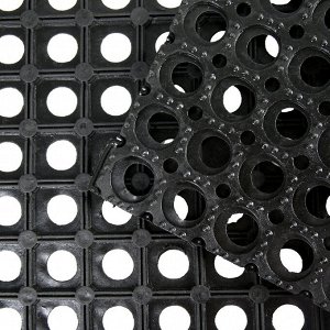 Коврик ячеистый грязесборный 50x100x1,6 см, цвет чёрный