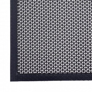 Коврик придверный резиновый «Твист», 60x90 см, цвет чёрный