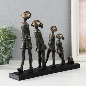 Фигурка полистоун «Весёлая компания» под металл, 30.4x6x22.6 см
