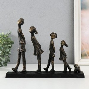 Фигурка полистоун «Весёлая компания» под металл, 30.4x6x22.6 см