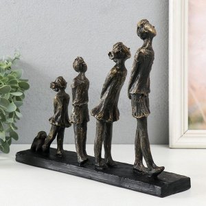 Фигурка полистоун «Весёлая компания» под металл, 30.4x6x22.6 см