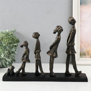 Фигурка полистоун «Весёлая компания» под металл, 30.4x6x22.6 см