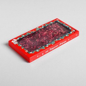 Коробка для шоколада новогодняя «Письмо от Дедушки Мороза», с окном, 17*8.5*1.5 см