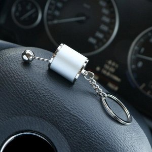 Брелок для ключей автомобиля Cartage, рычак кпп, металл, хром