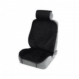 Накидка на переднее сиденье, велюр, размер 55 х 150 см, черный