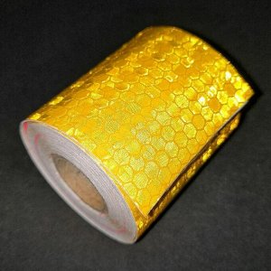Светоотражающая лента TORSO, самоклеящаяся, желтая, 5 см х 3 м