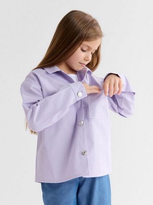 Рубашка детская MINAKU: Jeans collection, лавандовая.