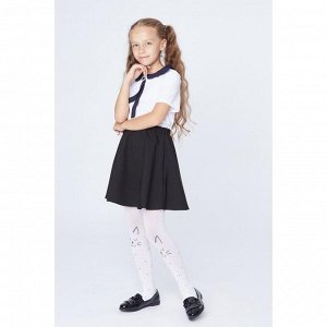 Школьная юбка «Полусолнце», цвет чёрный, рост, (34)