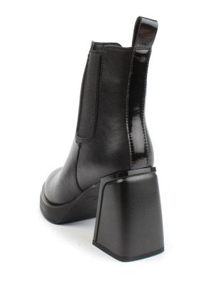 04-M3-836 BLACK Ботильоны зимние женские (натуральная кожа, натуральный мех)