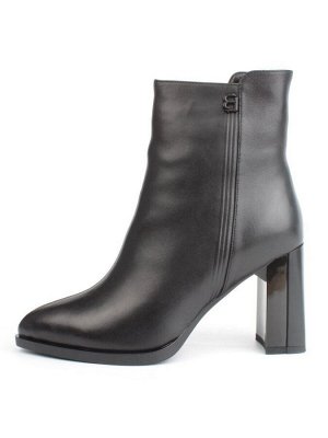04-M3-9146 BLACK Ботильоны зимние женские (натуральная кожа, натуральный мех)