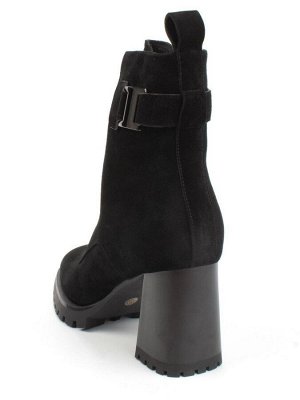 04-M3-L855 BLACK Ботильоны зимние женские (натуральная замша, натуральный мех)