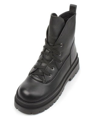 04-JPM5700A BLACK Ботинки зимние женские (натуральная кожа, натуральный мех)
