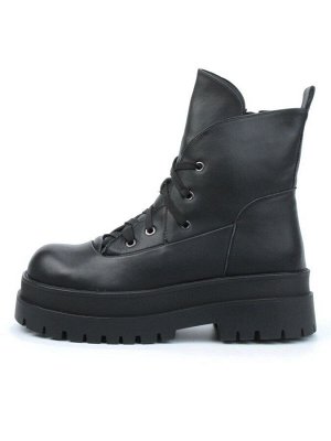 04-JPM5700A BLACK Ботинки зимние женские (натуральная кожа, натуральный мех)