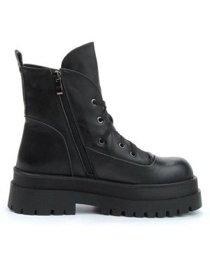 04-JPM5700A BLACK Ботинки зимние женские (натуральная кожа, натуральный мех)