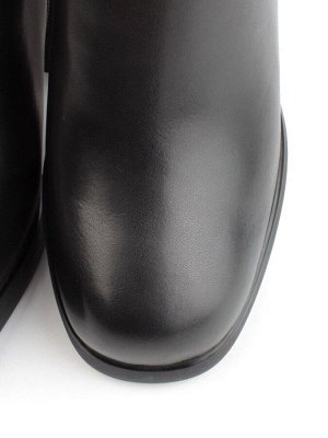 04-M3-2271 BLACK Ботильоны зимние женские (натуральная кожа, натуральный мех)