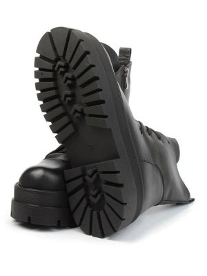 04-JPM5700A BLACK Ботинки зимние женские (натуральная кожа, натуральный мех)