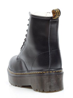 04-MB6022-1 BLACK Ботинки зимние женские (натуральная кожа, натуральный мех)