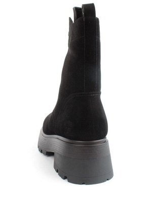 04-M2-1376 BLACK Ботинки зимние женские (натуральная замша, натуральный мех)