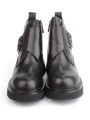 04-M3-L857 BLACK Ботинки зимние женские (натуральная кожа, натуральный мех)