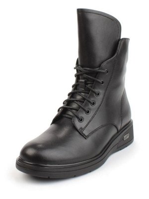 04-M3-830 BLACK Ботинки зимние женские (натуральная кожа, натуральный мех)
