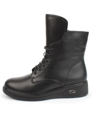 04-M3-830 BLACK Ботинки зимние женские (натуральная кожа, натуральный мех)