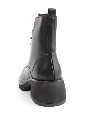 04-M3-H207 BLACK Ботинки зимние женские (натуральная кожа, натуральный мех)