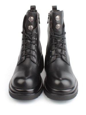 04-M3-H207 BLACK Ботинки зимние женские (натуральная кожа, натуральный мех)