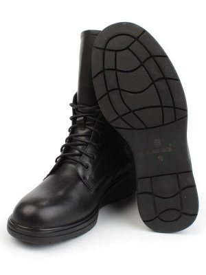 04-M3-830 BLACK Ботинки зимние женские (натуральная кожа, натуральный мех)