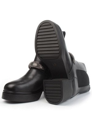 04-M904 987-31M-1 BLACK Ботинки зимние женские (натуральная кожа, натуральный мех)