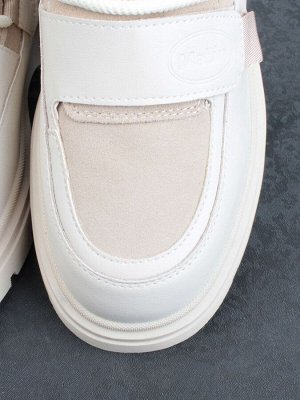 04-A803-2M BEIGE Ботинки зимние женские (натуральная кожа, натуральная замша и натуральная шерсть)