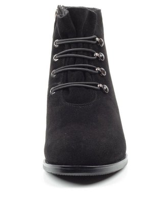 04-M20-6117 BLACK Ботинки женские зимние (натуральная замша, натуральный мех)