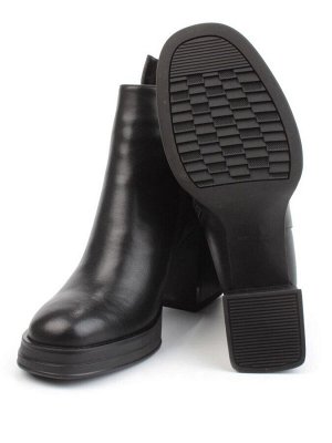 04-M3-838 BLACK Ботильоны зимние женские (натуральная кожа, натуральный мех)