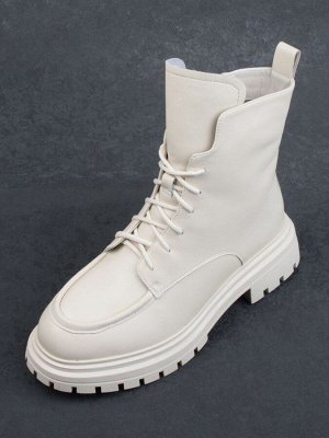 04-M3-886 BEIGE Ботинки зимние женские (натуральная кожа, натуральный мех)