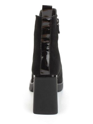 04-M3-835 BLACK Ботильоны зимние женские (натуральная замша, натуральный мех)