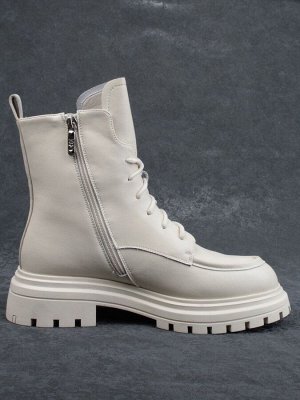04-M3-886 BEIGE Ботинки зимние женские (натуральная кожа, натуральный мех)