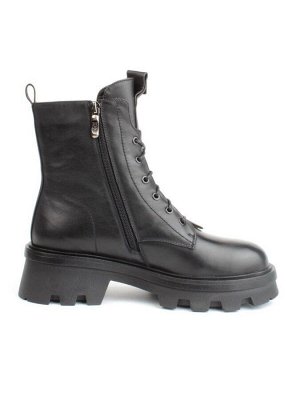 04-M3-2170 BLACK Ботинки зимние женские (натуральная кожа, натуральный мех)