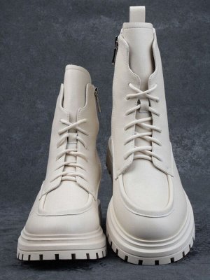 04-M3-886 BEIGE Ботинки зимние женские (натуральная кожа, натуральный мех)