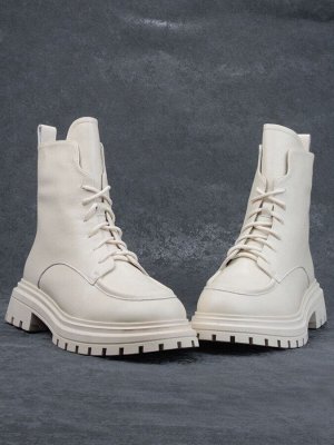 04-M3-886 BEIGE Ботинки зимние женские (натуральная кожа, натуральный мех)