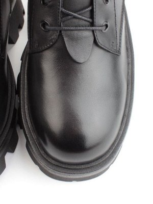04-M3-2170 BLACK Ботинки зимние женские (натуральная кожа, натуральный мех)